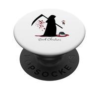 Dark Christmas Muerte Santa Navidad gótico Terror Sangre PopSockets PopGrip Adhesivo