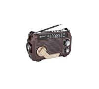 (Dark Coffee) RadiVive Solar-Powered Radio, Solar Hand Crank Emergency Radio, Portable Hands