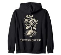 Dark Cottagecore Witchy Botanical Skull Roots Arte Oculto Sudadera con Capucha
