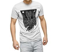 Dark Crow Horror T Tshirts Camisetas y Tops Bird Evil EMO Gothic Punk Hipster Man Mens T-Tshirts Camisetas y Tops Top(XX-Large)
