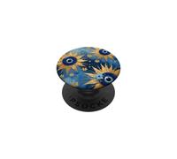 Dark Deep Blue Eye Weirdcore Horror PopSockets PopGrip Adhesivo