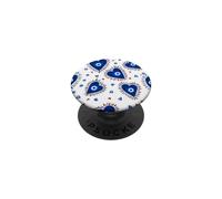 Dark Deep Blue Mal Eye Gr ye Heart Eye PopSockets PopGrip Adhesivo