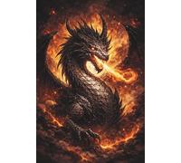 Dark Dragon Aesthetic Lined Notebook: Bold Black Lined Journal with Dark Dragon Aesthetic for Writing, Journaling, and Creative Ideas