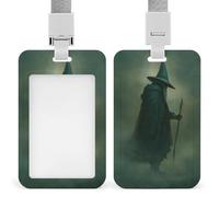 Dark Fantasy Art Old Witch in The Fog - Soporte retráctil para tarjetas de identificación, protector de tarjetas, placa de nombre, etiqueta para el trabajo, oficina, médico, enfermera