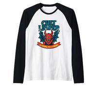Dark Fantasy Demon Ilustración Gótico Arte Gráfico Camiseta Manga Raglan