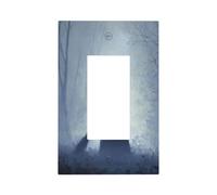 Dark Fantasy - Escoba de bruja con niebla para interruptor de luz, placa de pared, cubierta de placa frontal, 1 banda, decoración de receptáculo para el hogar, cocina, habitación, baño