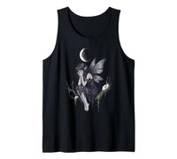 Dark Fantasy Fairy Under a Cracked Moon Camiseta sin Mangas