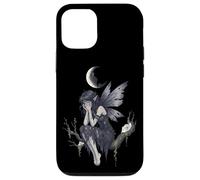 Dark Fantasy Fairy Under a Cracked Moon Carcasa para iPhone 12/12 Pro