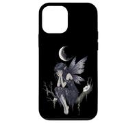 Dark Fantasy Fairy Under a Cracked Moon Carcasa para iPhone 12 Mini