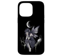 Dark Fantasy Fairy Under a Cracked Moon Carcasa para iPhone 14 Pro MAX