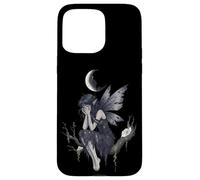Dark Fantasy Fairy Under a Cracked Moon Carcasa para iPhone 15 Pro MAX