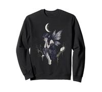 Dark Fantasy Fairy Under a Cracked Moon Sudadera