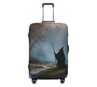 Dark Fantasy Old Witch in Forest - Fundas elásticas para equipaje de viaje, a prueba de polvo, resistente a los arañazos, protector de maleta de 22 a 24 pulgadas