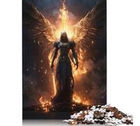 Dark Fire Archangel Puzzles Imposible,desafío for Adults Entretenimiento Creativo 1000 Piezas Obra De Arte De Juego De para Adultos, Regalos A Partir De 14 Años 1000pcs (38x26cm)