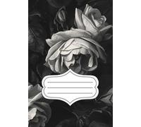 Dark Floral Journal: Lined Daily Journal with Date and Mood Tracker | Gothic Rose Notebook for Women | Daily Writing Diary with Vintage Black and White Flower Cover