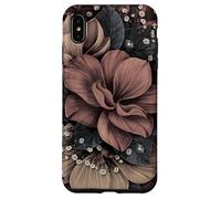 Dark Floral Pattern Moody Romantic Flowers Vintage Aesthetic Carcasa para iPhone XS MAX