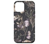 Dark Floral Pattern Moody Vintage Flowers Gothic Romantic Carcasa para iPhone 12 Mini