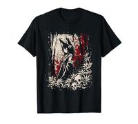 Dark Geisha Anime Japanese Gothic Girl Skull Kitsune Horror Camiseta