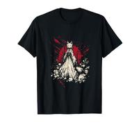 Dark Geisha Anime Japanese Kitsune Gothic Horror Aesthetic Camiseta
