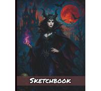 Dark Goth Witch Personal Artist Book Sketchbook: Fantasy Themed Drawing Notebook for Sketching Doodle Book | Kids Teens Adults Appropriate