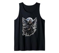 Dark Gothic Angel Wings Moon Fantasy Art Aesthetic Camiseta sin Mangas