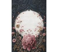 Dark Gothic Floral Notebook for Women | Vintage Aesthetic Journal: 110 Lined Pages for Journaling, Writing, Notes & Planning | Elegant Black Floral Design | 6 x 9 Glossy