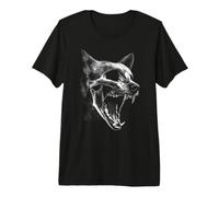 Dark Gothic Fox Grunge Estética Gótica Animal Skull Art Camiseta Premium