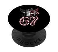 Dark Gothic Valentine 67 Cupido Flecha Anti Love Meme PopSockets PopGrip Adhesivo