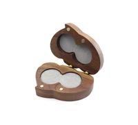 (Dark gray) Heart Shaped Proposal Engagement Ring Boxes Wood Ring Bearer for Proposal Wedding Ring Box Rustic Ring Container Dark gray