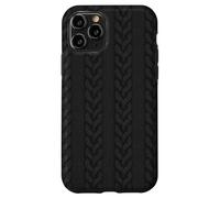 Dark Gray Sweater Knit Print Pattern Winter Aesthetic Carcasa para iPhone 11 Pro