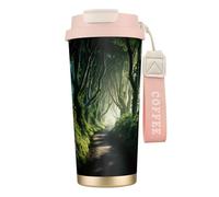Dark Hedges - Taza de café aislada con impresión de Irlanda del Norte, acero inoxidable 316, taza de viaje al vacío, mantiene el calor y el frío