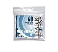 Dark Horse Ultra Slim Filter Tips Menthol Crush 6 mm, 60 filtros por bolsa, 1 caja (16 bolsas)
