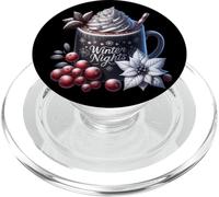 Dark Hot Chocolate For Cocoa Lovers and Frosty Winter Nights PopSockets PopGrip para MagSafe