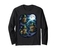 Dark Leprechaun Under The Moon Día de San Patricio Arte Fantasía Manga Larga