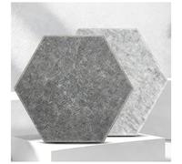 Dark Light Gray(5+5),30cm1,Paquete de 10 Paneles acústicos hexagonales de Fibra de poliéster 9 mm, Alta Densidad, autoadhesivos, con Borde Biselado, para Tratamiento acústico y Oficina