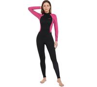 Dark Lightning Traje de neopreno de cuerpo completo para mujer, traje húmedo de 3/2 mm para mujer, natación en agua fría, buceo, surf, esnórquel, kayak, deportes acuáticos, traje de triatlón, rosa