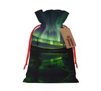 Dark Northern Lights - Bolsa resistente con cordón de 8.3 x 11.8 pulgadas, bolsa de regalo moderna y práctica para necesidades diarias, 1 unidad