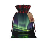 Dark Northern Lights - Bolsa resistente con cordón de 8.3 x 11.8 pulgadas, bolsa de regalo moderna y práctica para necesidades diarias, 1 unidad