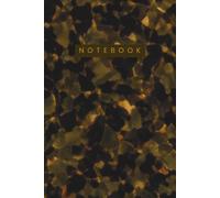 Dark Olive Tortoise Notebook Shell French Design Lined Notebook: Deep Olive Green, Brown, Amber, & Black, Soft Matte Cover Lined Journal for Notes