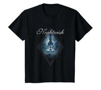 Dark Passion Play (Portada del álbum + Logotipo de Nightwish Camiseta, Niños, Negro, 12 años