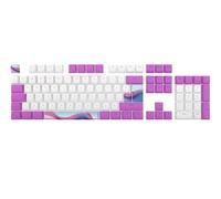 Dark Project - Candy K (violeta/blanco) PBT teclas multilingües [diseño ANSI e ISO] - Inglés (Reino Unido/Estados Unidos), español, portugués, italiano, alemán, austriaco, finlandés, noruego, sueco y