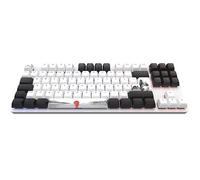 Dark Project One - 87 Fuji Gaming Keyboard, TKL, 87 teclas, interruptores mecánicos G3MS Sapphire, estabilizadores engrasados, retroiluminación RGB personalizable, teclado con cable USB, blanco