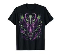 Dark Purple Dragon Head Demon Fantasy Gothic Hombres Mujeres Niños Camiseta