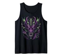Dark Purple Dragon Head Demon Fantasy Gothic Hombres Mujeres Niños Camiseta sin Mangas