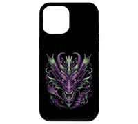 Dark Purple Dragon Head Demon Fantasy Gothic Hombres Mujeres Niños Carcasa para iPhone 12 Pro MAX
