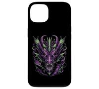 Dark Purple Dragon Head Demon Fantasy Gothic Hombres Mujeres Niños Carcasa para iPhone 13