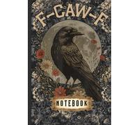 Dark Raven Notebook: Gothic Crow Bird with Moon and Floral Art, Lined Journal for Students, School, College, Office, and Literature Lovers