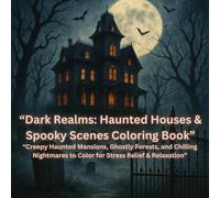 “Dark Realms: Haunted Houses & Spooky Scenes Coloring Book”: “Creepy Haunted Mansions, Ghostly Forests, and Chilling Nightmares to Color for Stress Relief & Relaxation”