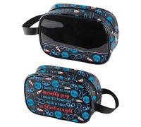 Dark Romance Book Inspired Gift Skull Clear Cosmetic Bag Dark Romance Bookish Gift for Book Nerd, At This Age Bag, 26.5CM*9.5CM*16.5CM, Gótico