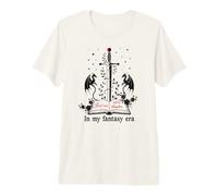 Dark Romance In My Fantasy Era Romantasy Book Dragon Reading Camiseta Premium
